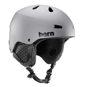 Bern Adults Winter Macon EPS Foam Hard Shell Snow Helmet, Matte Grey, Small Size